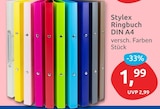 Ringbuch DIN A4 von Stylex für 1,99 € bei budni im Angebot Ringbuch DIN A4 von Stylex im aktuellen budni Prospekt