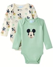 Lot de 2 bodies manches longues Mickey - Disney en promo chez Intermarché Hyper Besançon à 8,90 €