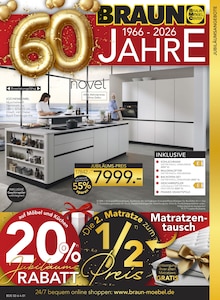 Küche im BRAUN Möbel-Center Prospekt "60 JAHRE BRAUN MÖBEL CENTER" mit 12 Seiten (Freiburg (Breisgau))