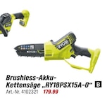 Brushless-Akku-Kettensäge im Angebot bei toom Baumarkt in Hamm Brushless-Akku-Kettensäge Angebote von Ryobi bei toom Baumarkt Hamm für 179,99 €