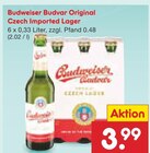 Budvar Original Czech Imported Lager Angebote von Budweiser Budvar bei Netto Marken-Discount Leipzig für 3,99 €