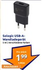 USB-A-Wandladegerät von Sologic im aktuellen Action Prospekt