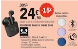 Écouteurs sans fil Twins Core - Fresh 'n Rebel en promo chez E.Leclerc Écouteurs sans fil Twins Core - Fresh 'n Rebel dans le catalogue E.Leclerc