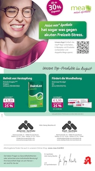Aktueller mea - meine apotheke Prospekt "Unsere August-Angebote" Seite 1 von 4 Seiten für Kornwestheim