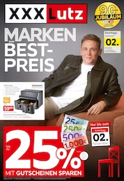 XXXLutz Möbelhäuser Prospekt "MARKEN ZUM BESTPREIS", 24 Seiten, 27.10.2025 - 27.10.2025 Aktueller XXXLutz Möbelhäuser Prospekt, "MARKEN ZUM BESTPREIS", mit Angeboten der Woche, gültig von 27.10.2025 bis 27.10.2025