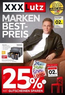 Aktueller XXXLutz Möbelhäuser Prospekt für Weißenburg (Bayern) und Ungebung,  Seiten zum blättern XXXLutz Möbelhäuser Prospekt MARKEN ZUM BESTPREIS mit  Seiten in Weißenburg (Bayern) und Umgebung