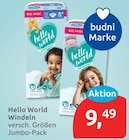 Windeln im Angebot bei budni in Hamburg Windeln Angebote von Hello World bei budni Hamburg für 9,49 €