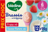 BRASSÉS LACTÉS FRAISE ET NATURE BLÉDINA - BLEDINA en promo chez Auchan Hypermarché BRASSÉS LACTÉS FRAISE ET NATURE BLÉDINA - BLEDINA dans le catalogue Auchan Hypermarché