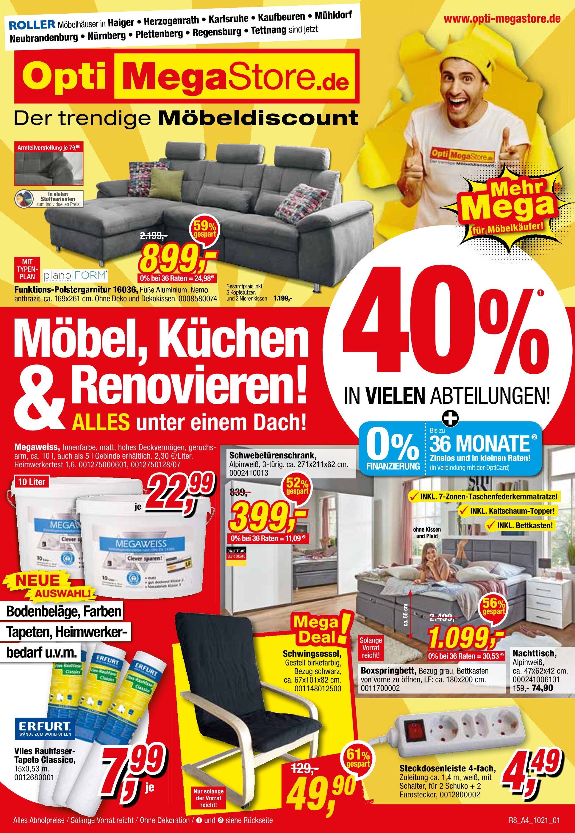 Opti-Megastore Prospekt für Sundern mit 16 Seiten Opti-Megastore Prospekt für Sundern: "Möbel, Küchen & Renovieren!", 16 Seiten, 09.10.2021 - 30.10.2021