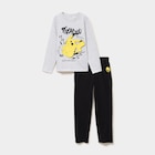 Promo Ensemble pyjama coton Pokémon Pikachu gris garçon à 17,99 € dans le catalogue La Halle à Vendenheim