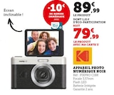 Appareil photo numérique noir - KODAK - Super U à Romans-sur-Isère Appareil photo numérique noir - KODAK en promo chez Super U Romans-sur-Isère à 79,99 €
