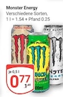 Verschiedene Sorten im Angebot bei GLOBUS in Trier Verschiedene Sorten Angebote von Monster Energy bei GLOBUS Trier für 0,77 €