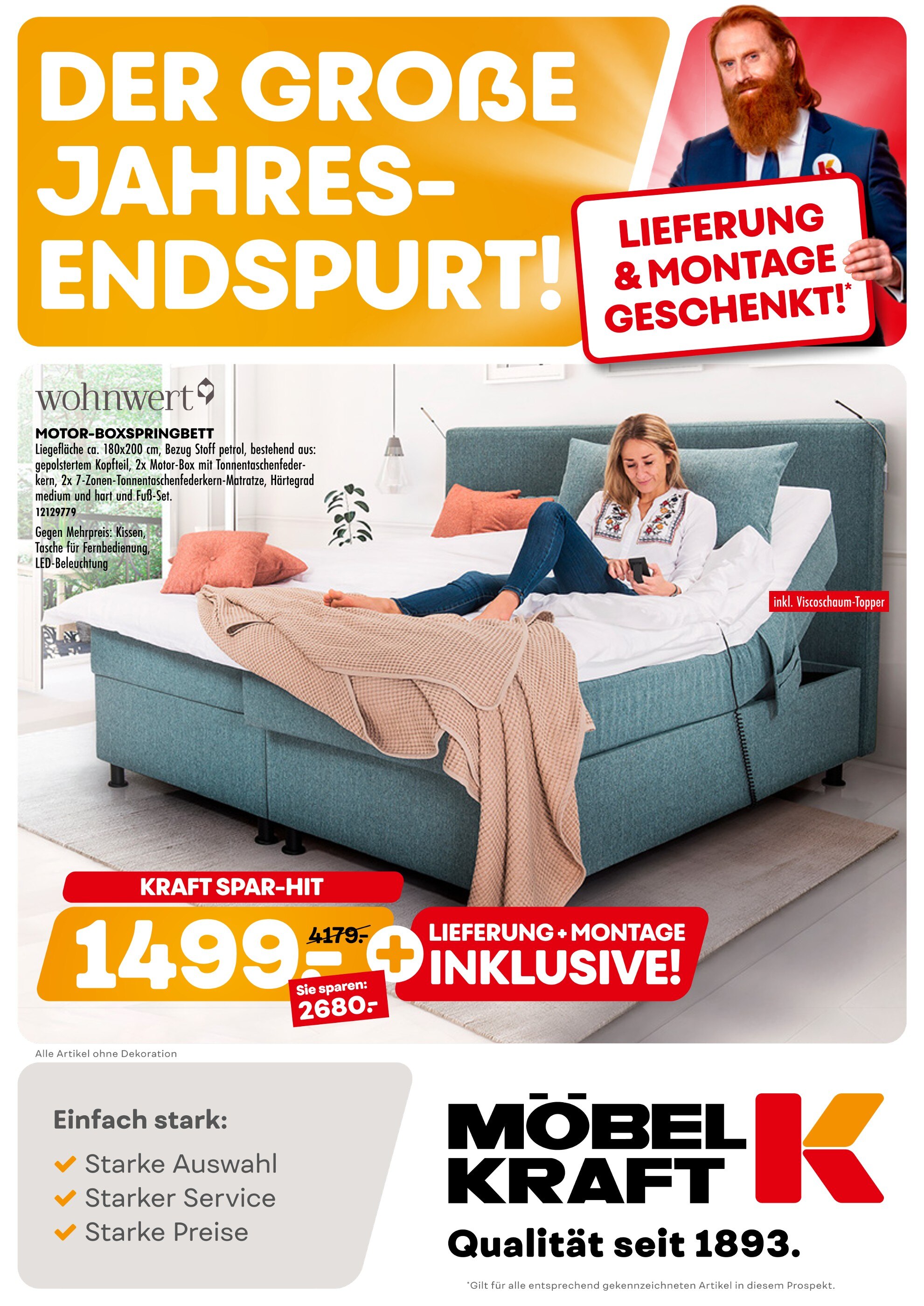 Möbel Kraft Prospekt für Lüneburg mit 24 Seiten Möbel Kraft Prospekt für Lüneburg: "Der grosse Jahres-Endspurt!", 24 Seiten, 06.10.2021 - 09.11.2021