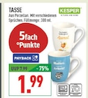 Tasse im Angebot bei Marktkauf in Wermelskirchen Tasse Angebote von KESPER bei Marktkauf Wermelskirchen für 1,99 €