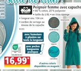 Peignoir femme avec capuche - Norma à Metz Peignoir femme avec capuche en promo chez Norma Metz à 16,99 €
