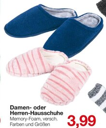 Damen- oder Herren-Hausschuhe bei Jawoll in Oberhausen Damen- oder Herren-Hausschuhe im Angebot bei Jawoll Oberhausen für 3,99 €
