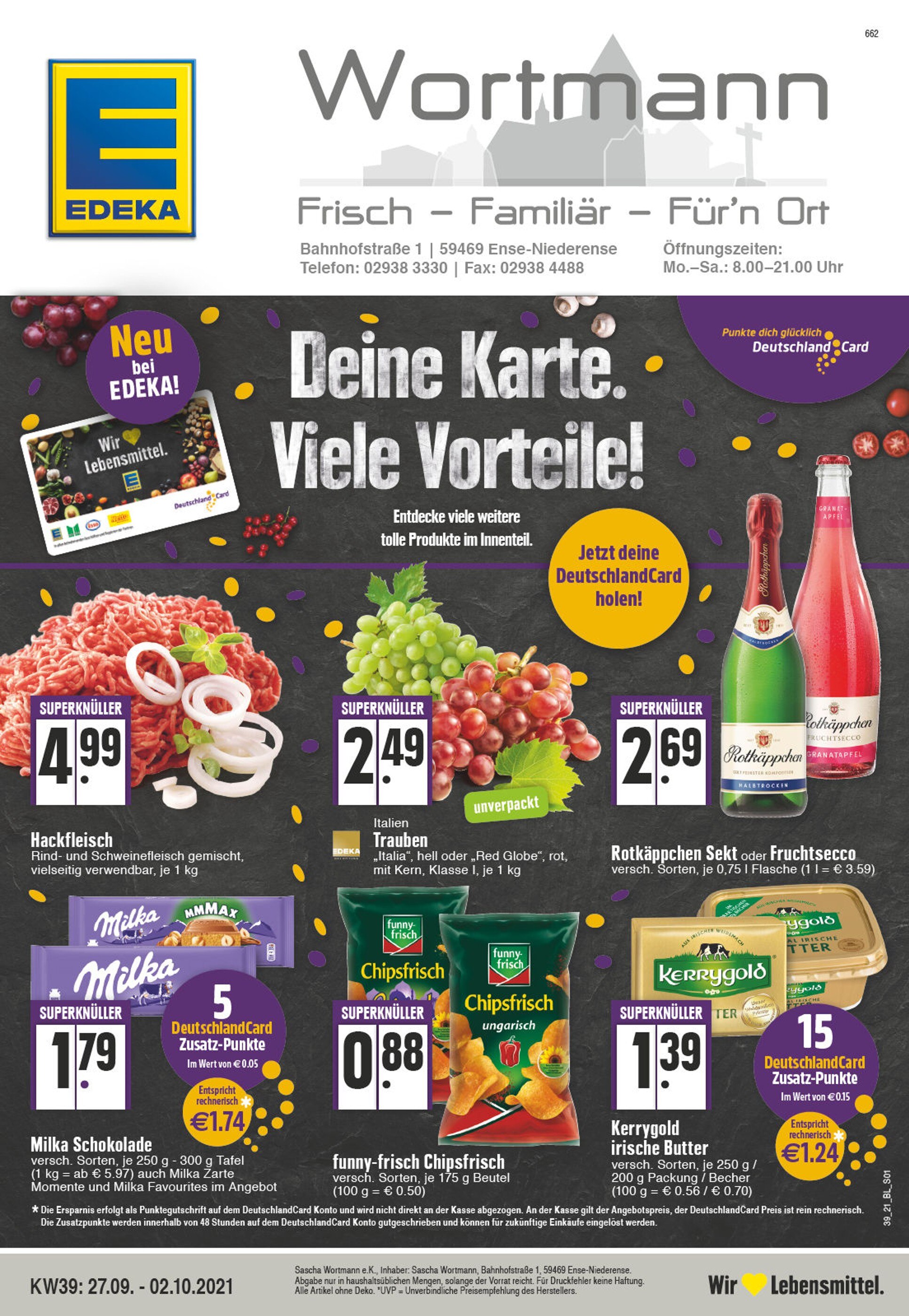 EDEKA Prospekt für Ense mit 32 Seiten EDEKA Prospekt für Ense: "Aktuelle Angebote", 32 Seiten, 27.09.2021 - 02.10.2021