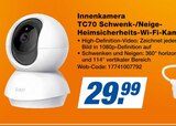 Innenkamera TC70 Schwenk-/Neige-Heimsicherheits-Wi-Fi-Kamera im Angebot bei expert in Bayreuth Innenkamera TC70 Schwenk-/Neige-Heimsicherheits-Wi-Fi-Kamera Angebote bei expert Bayreuth für 29,99 €