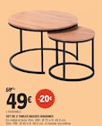 Set de 2 tables basses gigognes dans le catalogue E.Leclerc