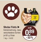 Katzennahrung Filets von Sheba im aktuellen V-Markt Prospekt für 0,89 €