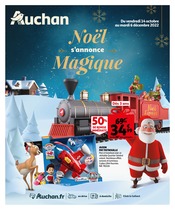 Catalogue Auchan Hypermarché à Burlats cette semaine, valable du 14/10/2022 au 06/12/2022 Prospectus Auchan Hypermarché à Burlats, "Noël s'annonce magique", 76 pages de promos valables du 14/10/2022 au 06/12/2022
