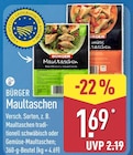 Maultaschen traditionell schwäbisch Angebote von BÜRGER bei ALDI Nord Erfurt für 1,69 €