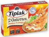 Galettes Jambon Fromage ou Champignons Fromage Emmental Surgelées - TIPIAK dans le catalogue Super U