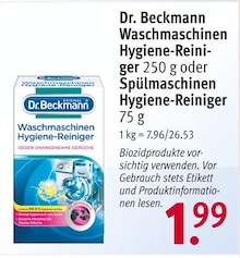 Waschmaschinenreiniger von Dr. Beckmann im aktuellen Rossmann Prospekt für 1.99€