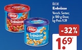 Geroestete Erdnuesse im ALDI SÜD Prospekt Erdnüsse pikant gewürzt von Ültje im aktuellen ALDI SÜD Prospekt für 1,69 €