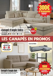 Prix et réduction Canapé D'angle dans le prospectus Maxi Bazar en cours Offre Canapé D'angle dans le catalogue Maxi Bazar du moment à la page 5