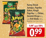 funny-frisch Jumpys , Paprika Ecken, Ringli Paprika, Chitos, Zwiebl-Ringe oder Frit-Sticks bei famila Nordost im Eckernförde Prospekt für 0,99 €