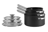 Promo Batterie de cuisine Ninja Batterie de cuisine empilable 3 pieces Ninja Foodi ZEROSTICK - C53000EU à 135,00 € dans le catalogue Darty à Dinan