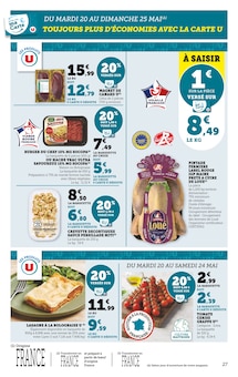 Promotion Magret De Canard dans le prospectus Hyper U, valable du 20/05/2025 au 01/06/2025 Promo Magret De Canard dans le catalogue Hyper U du moment à la page 27
