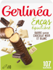 BARRE HYPERPROTÉINÉE CHOCOLAT NOIR ET BLANC GERLINÉA - GERLINEA en promo chez Auchan Hypermarché Béziers à 6,09 €