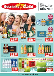 Coca Cola im aktuellen Getränke Oase Prospekt (Ibbenbüren) Coca Cola im Getränke Oase Prospekt "Aktuelle Angebote" mit 2 Seiten (Ibbenbüren)