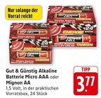 Alkaline Batterie Micro AAA Angebote von Gut & Günstig bei E center Pirmasens für 3,77 €