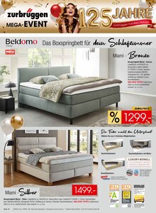 Boxspringbett im Zurbrüggen Prospekt "MEGA-EVENT" mit 20 Seiten (Bochum)