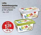 Halbfettmargarine Angebote von Lätta bei V-Markt Regensburg für 1,29 €