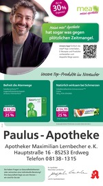 mea - meine apotheke Apotheken Prospekt der aktuellen Woche mit 4 Seiten, gültig von 01.11.2025 bis 30.11.2025, in Altomünster und Umgebung Aktueller mea - meine apotheke Apotheken Prospekt in Altomünster und Umgebung, "Unsere November-Angebote" mit 4 Seiten, 01.11.2025 - 30.11.2025