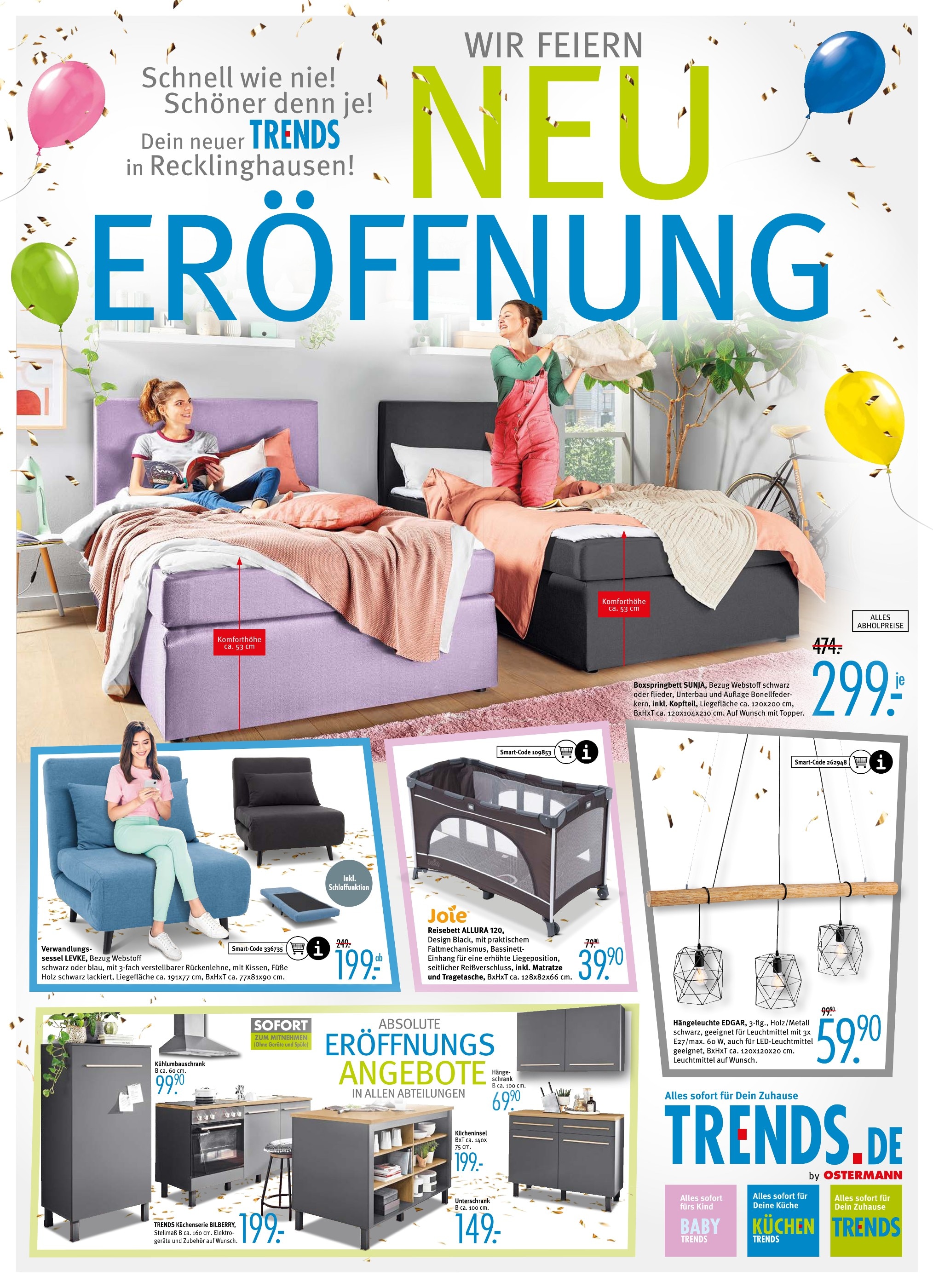 Trends Prospekt für Recklinghausen mit 12 Seiten Trends Prospekt für Recklinghausen: "NEUERÖFFNUNG", 12 Seiten, 13.10.2021 - 21.10.2021