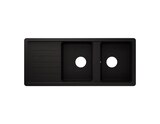 Evier quartz, rectangulaire 2 bacs noir, égouttoir réversible ALLAIRE - 116x50x28,2 cm - Cooke and Lewis en promo chez Brico Dépôt Créteil à 189,00 €