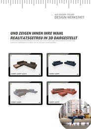 Wohnlandschaft im Polstermöbel Fischer Prospekt "Aus eigener Fischer Designwerkstatt" auf Seite 13