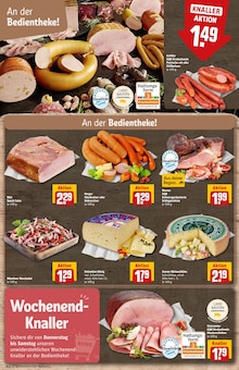 Mettwurst im REWE Prospekt "Dein Markt" mit 34 Seiten (Augsburg)