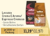 Crema E Aroma/ Espresso Cremoso Angebote von Lavazza bei Metro Erkelenz für 11,97 €