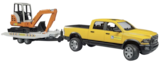 Ram power 2500 rental service avec mini pelle et remorque - BRUDER à 69,99 € dans le catalogue JouéClub