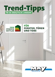 Aktueller May Baustoffe Baumärkte Prospekt für Heiligenstadt: Trend-Tipps FÜR DIE ENERGETISCHE SANIERUNG mit 8} Seiten, 20.09.2024 - 29.09.2024