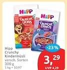 Crunchy Kindermüsli von Hipp für 3,29 € bei budni im Angebot Crunchy Kindermüsli von Hipp im aktuellen budni Prospekt
