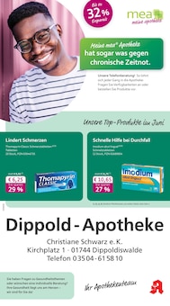 Aktueller mea - meine apotheke Prospekt (Dippoldiswalde, 4 Seiten zum blättern mea - meine apotheke Prospekt Unsere Juni-Angebote mit 4 Seiten