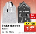 Aktuelles Bestecktaschen aus Filz Angebot bei Zimmermann in Bremen ab 1,49 €