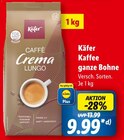 Kaffee ganze Bohne Angebote von Käfer bei Lidl Wuppertal für 9,99 €